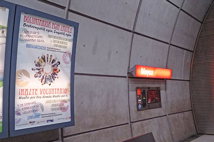 Voluntariado - Publicidad Estación de Moyua en Metro Bilbao