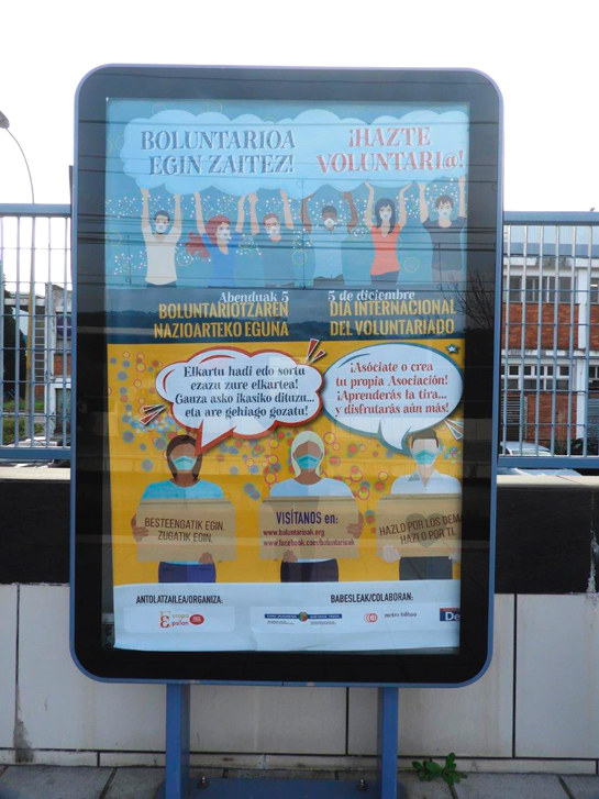 Voluntariado - Publicidad en Metro Bilbao - Estación Leioa